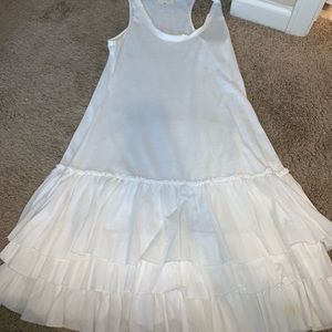 White ruffled dress